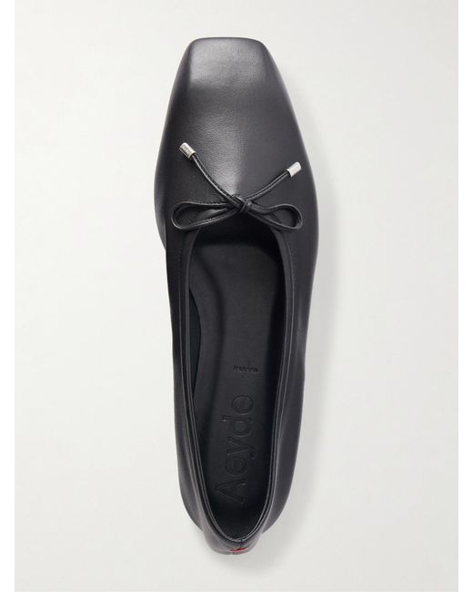 Aeyde White Nomi Leather Ballet Flats