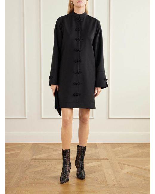 Jimmy Choo Black Scarlett 95 Lace And Leather-Trimmed Ankle Boots