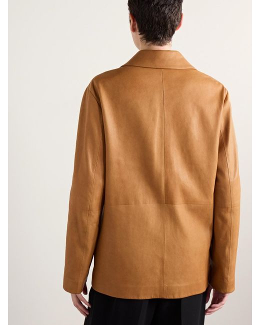 The Row Brown Fabian Lederjacke