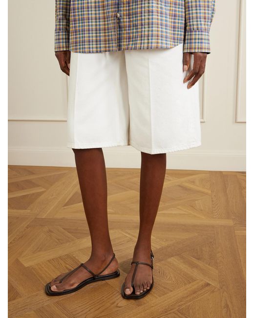 Totême  Natural T-Strap Leather Flats