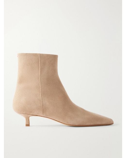 Aeyde Natural Sofie 35 Suede Ankle Boots