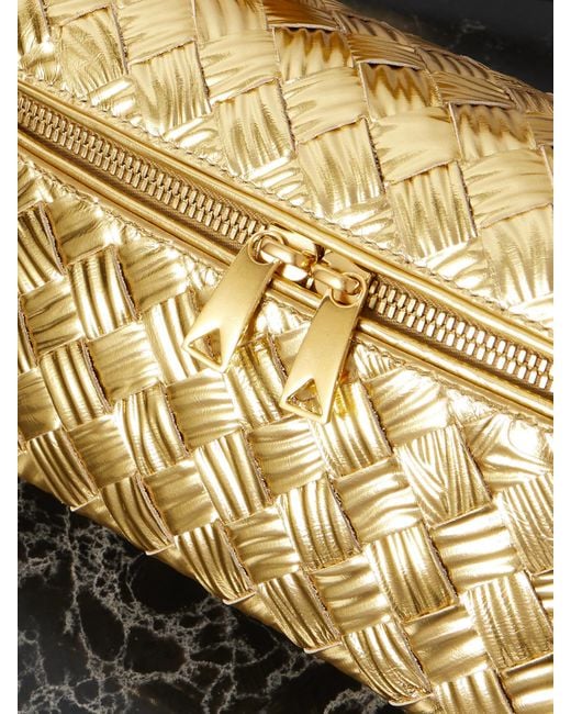 Bottega Veneta Schultertasche Aus Metallic-Leder