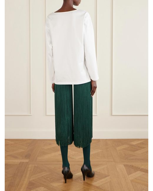 Alaïa White Cotton-Jersey T-Shirt