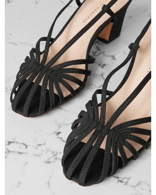 Sandales En Moire Priscilla Loeffler Randall en coloris Black
