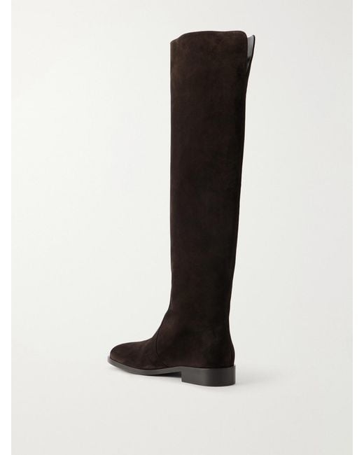 Gianvito Rossi Black Zayne 20 Suede Over-The-Knee Boots