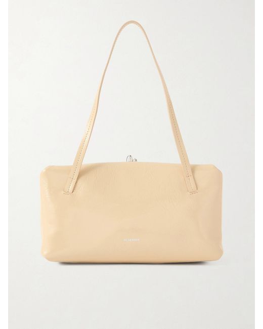 Jil Sander Natural Goji Pillow Kleine Schultertasche Aus Leder