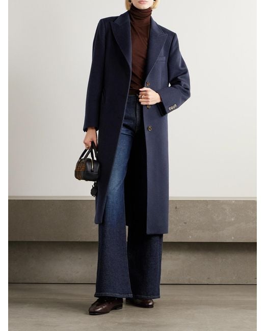 Blazé Milano Blue Joyme Heck Wool And Cashmere-Blend Coat