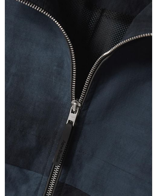 Acne Blue Paneled Shell Coat