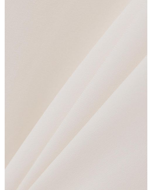 Anine Bing White Zadig Midikleid Aus Crêpe Mit Raffungen