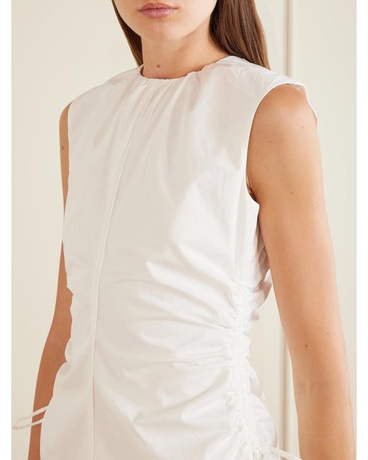Sir White Klara Ruched Broderie Anglaise Cotton Mini Dress