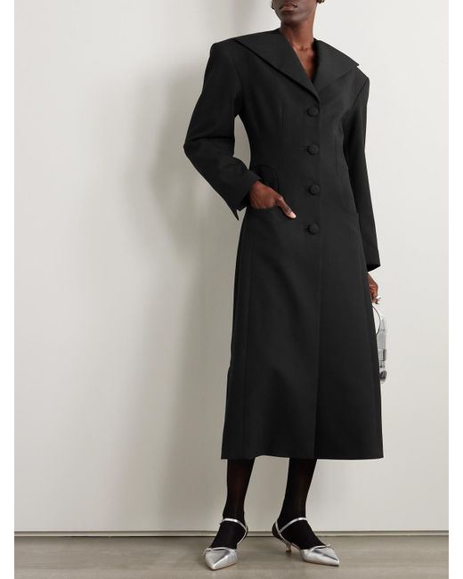 D'Estree Black Joseph Crepe Coat