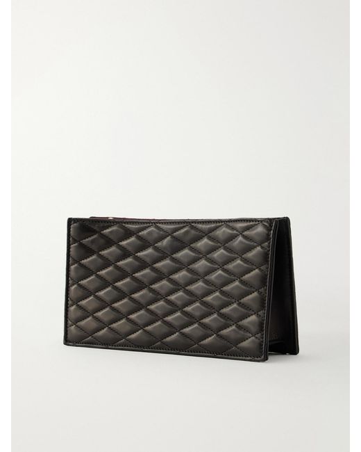 Metier Black Ease Quilted Leather Clutch