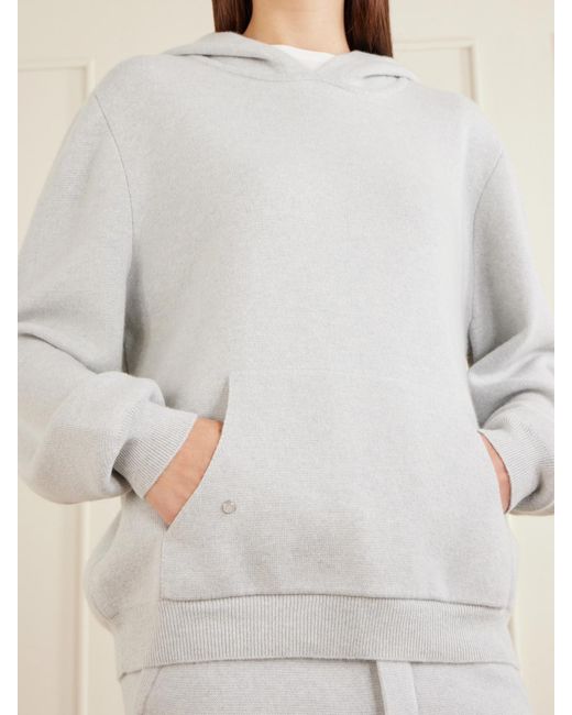 God's True Cashmere White Cashmere Hoodie