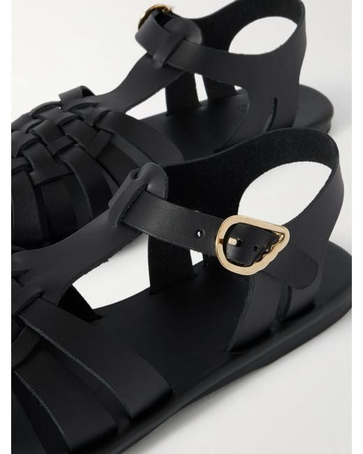 Ancient Greek Sandals Black Karina Sandalen Aus Geflochtenem Leder