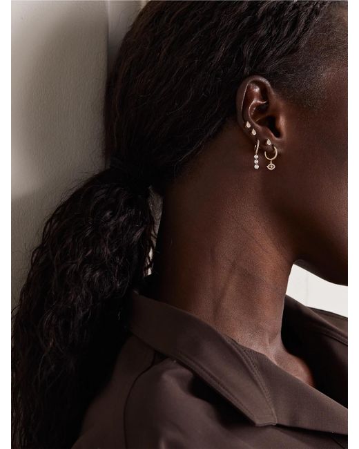 PERSÉE Natural Eye Einzelne Creole Aus 18 Karat Mit Diamanten