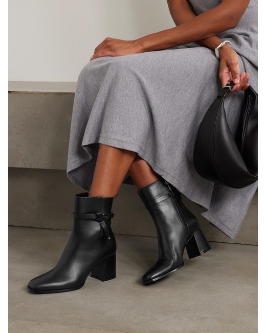 Jimmy Choo Black Lawton 65 Ankle Boots Aus Leder