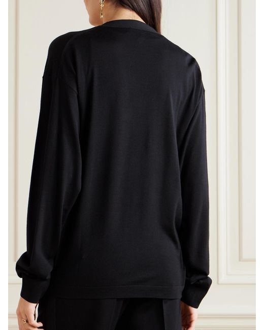 Saint Laurent Black Wool Cardigan