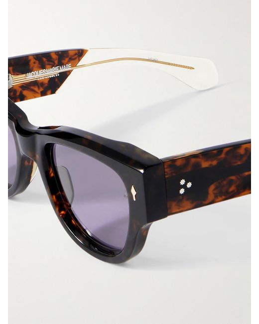 Jacques Marie Mage Black Chelsea Square-Frame Acetate Sunglasses