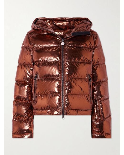 Perfect Moment Metallic Polar Flare Quilted Down Ski Jacket