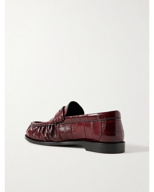 Saint Laurent Red Le Loafer Eel Loafers
