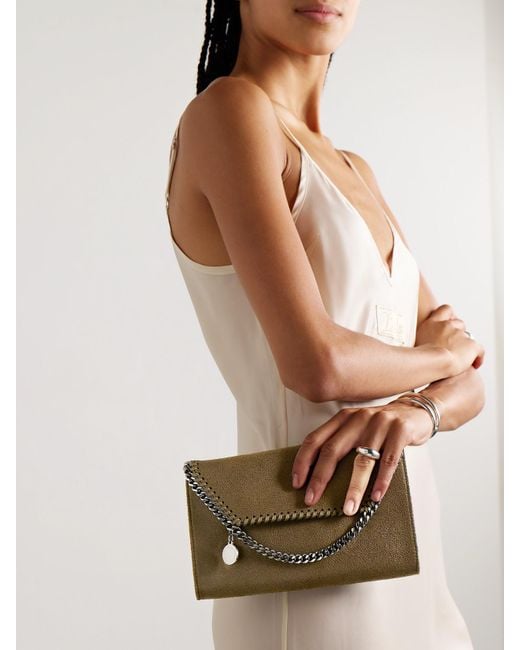 Sac Porté Épaule En Matière Végétarienne À Chaîne Falabella Mini Stella McCartney en coloris White