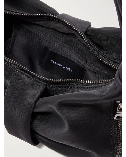 Sac Porté Épaule En Tissu Technique À Perles Synthétiques Sling Bow Mini Simone Rocha en coloris Black
