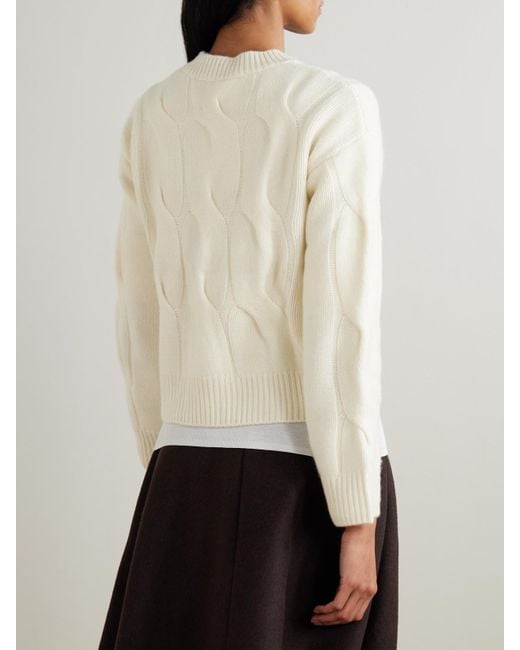 Lisa Yang Natural Sammie Zopfstrickpullover Aus Kaschmir