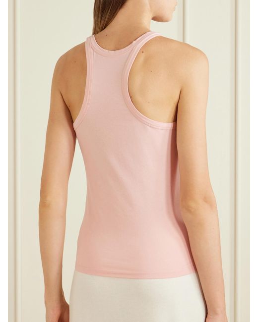 Another Tomorrow Pink Racerback Jersey Tank