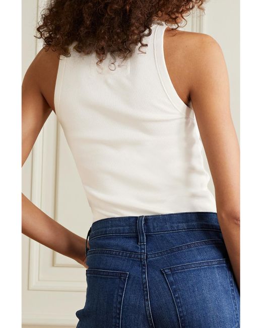 Nili Lotan Multicolor Jennifer Ribbed Cotton-Jersey Tank