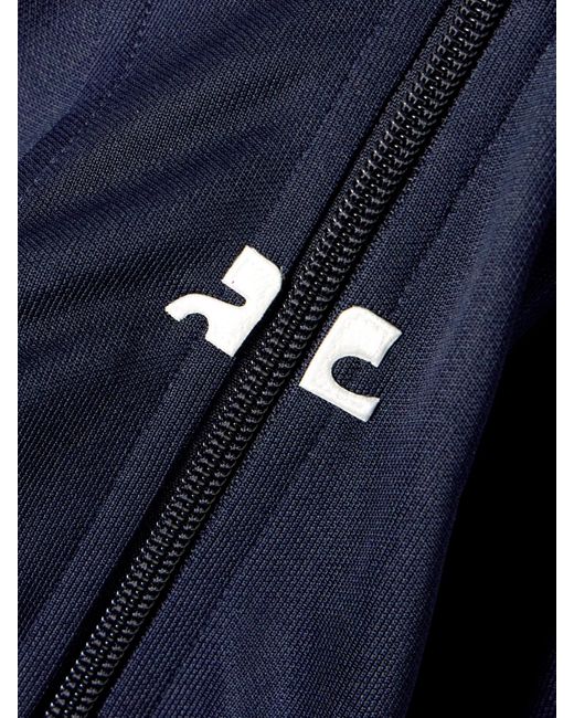 Courreges Blue Interlock Appliquéd Jersey Track Jacket
