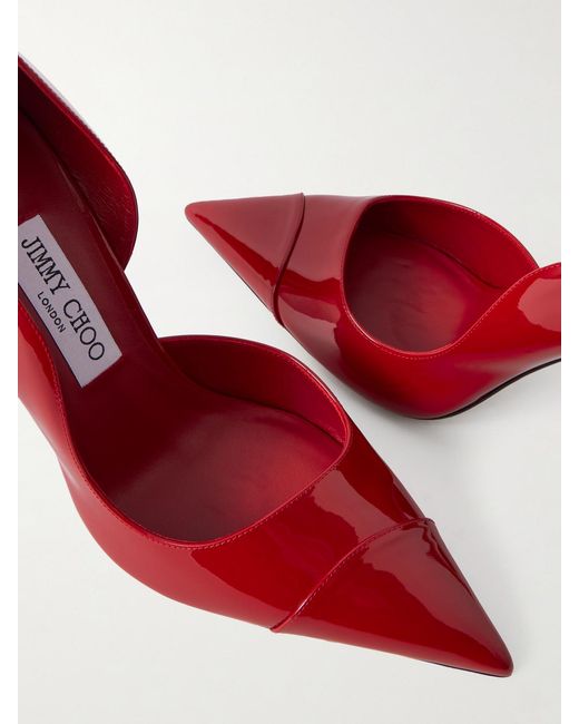 Escarpins En Cuir Verni Brigitte 100 Jimmy Choo en coloris Red