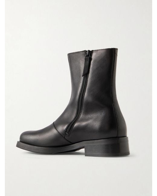 Our Legacy Black Camion Leather Ankle Boots