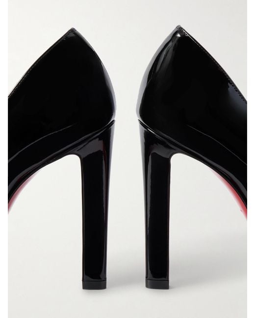 Christian Louboutin Black Fannylove 100 Patent-Leather Pumps