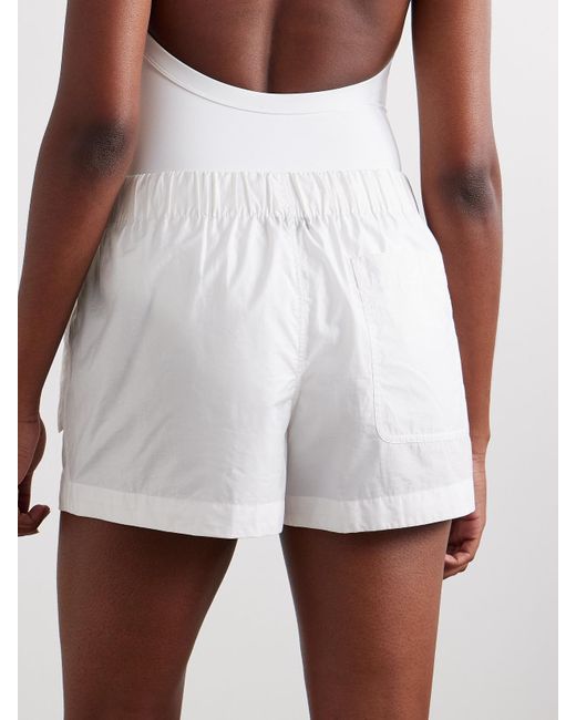 Wardrobe NYC White Beach Cotton-Blend Shell Shorts