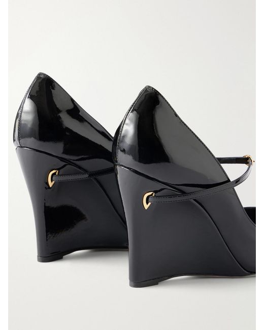 JENNIFER CHAMANDI Black Lorenzo 105 Patent-Leather Pumps