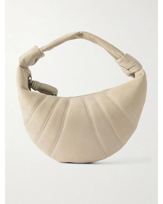 Lemaire Natural Fortune Croissant Mini Suede Shoulder Bag