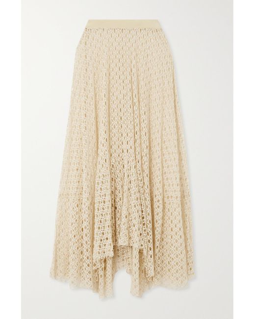 PATBO Asymmetric Crochet-knit Maxi Skirt in Natural | Lyst