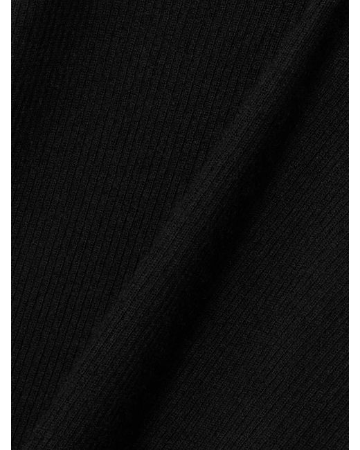 Isabel Marant Black Izzie Pullover Aus Einer Gerippten Kaschmir-Seidenmischung