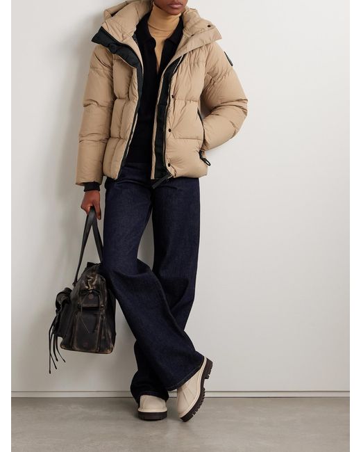 Canada Goose Natural Junction Hooded Quilted Shell Down Jacket