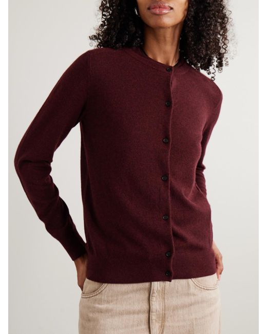 arch4 Red Organic Cashmere Tank And Cardigan Set