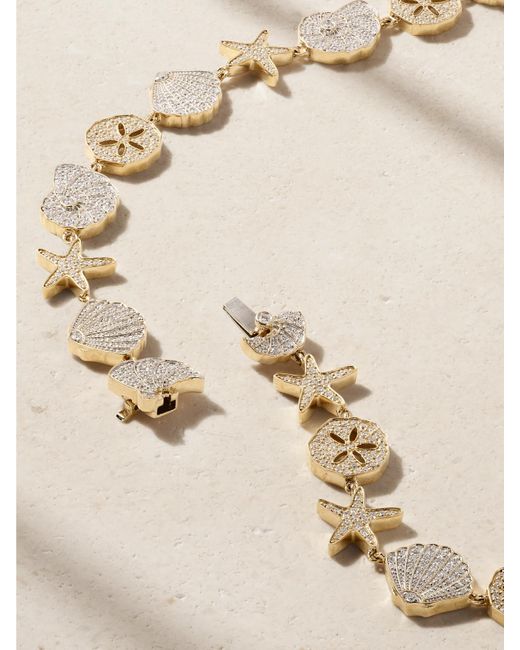 Sydney Evan Natural Sea Life 18-Karat And Diamond Necklace