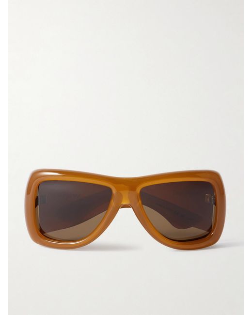 Saint Laurent Brown Sl 902 Howl D-Frame Acetate Sunglasses