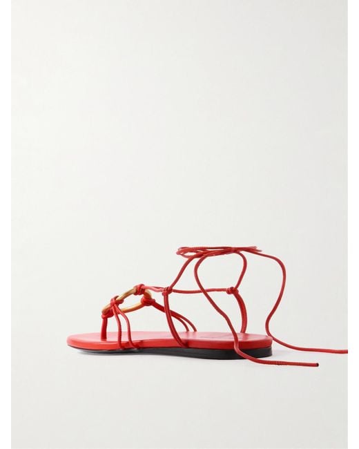 Proenza Schouler Red Sandalen Aus Leder Mit Verzierung