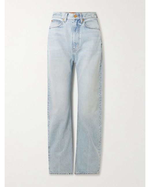 Jamie Haller Blue The Fan Mid-Rise Wide-Leg Jeans