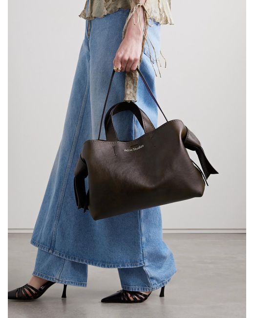 Acne Brown Musubi Knotted Leather Tote