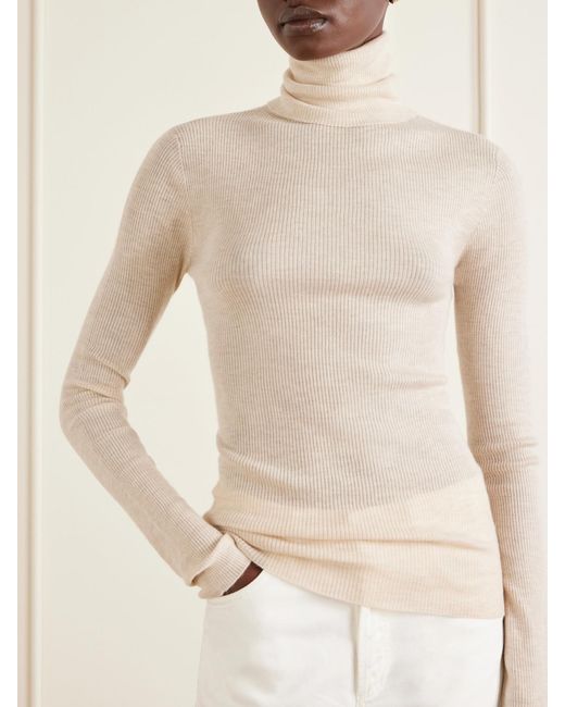 arch4 Natural Opaline Cashmere Turtleneck