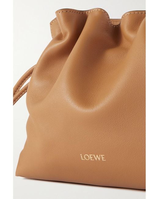 Loewe Brown Flamenco Mini Leather Clutch