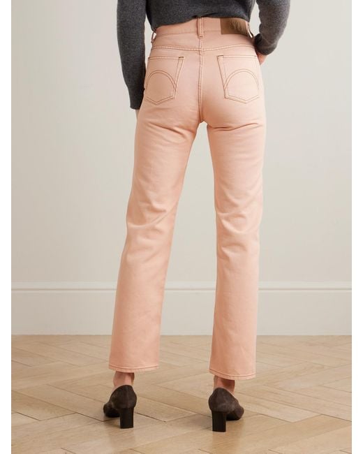 Blazé Milano Natural Clapotis Paso Cropped High-Rise Straight-Leg Jeans
