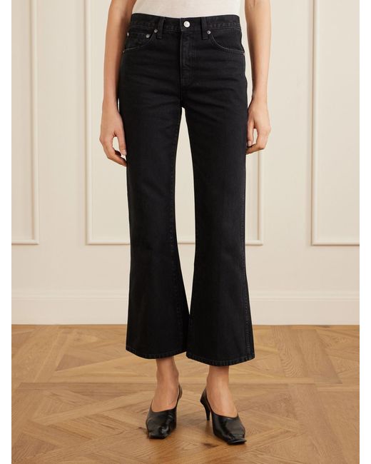 Khaite Black Clara Flared Jeans