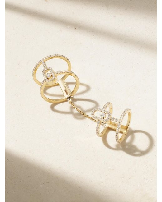 Messika Natural Move Uno Double 18-Karat Diamond Ring